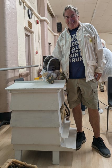 Alan Deeley (with helper Justin Bee bear)