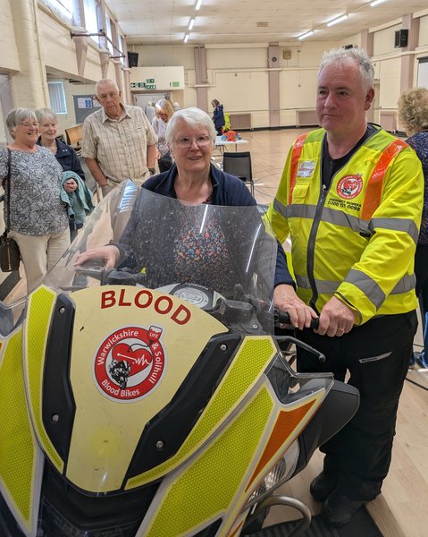 The latest volunteer for Blood bike riders.